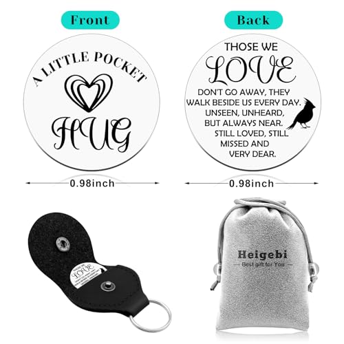 Heigebi Pocket Hug Token Keychain Memorial Gifts for Loss of Loved Sympathy Gifts Bereavement Coin Remembrance Pocket Token - color: Pattern 2