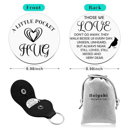 Heigebi Pocket Hug Token Keychain Memorial Gifts for Loss of Loved Sympathy Gifts Bereavement Coin Remembrance Pocket Token - color: Pattern 2