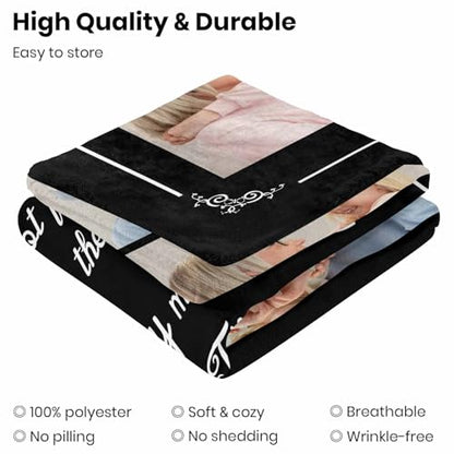 Custom Memorial Blanket with Photo - Sympathy Gift for Loss of Loved One - color: Style 19