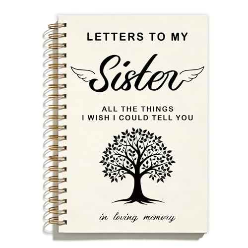 FTKBGHY Loss of Sister Sympathy Gifts Grief Journal Notebook, Sympathy Notebooks Gifts for Loss of Loved One, Bereavement Gift, Letters to My Sister Journal, 5.5x8.3 Inch - color: Colour-6