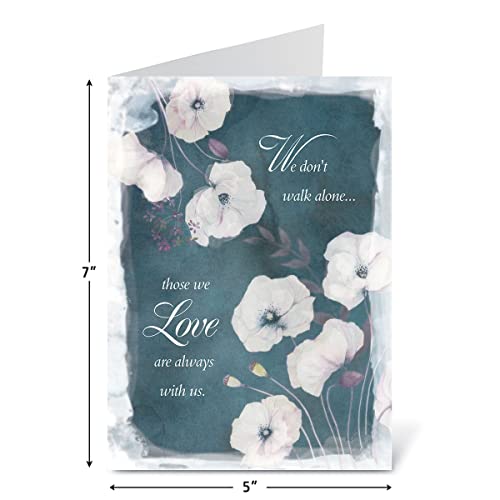 Current Passing Seasons Sympathy Greeting Cards - Set of 8 (4 Designs), Large 5" x 7", Sympathy Cards with Sentiments Inside, includes White Envelopes - color: Passing