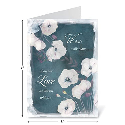 Current Passing Seasons Sympathy Greeting Cards - Set of 8 (4 Designs), Large 5" x 7", Sympathy Cards with Sentiments Inside, includes White Envelopes - color: Passing