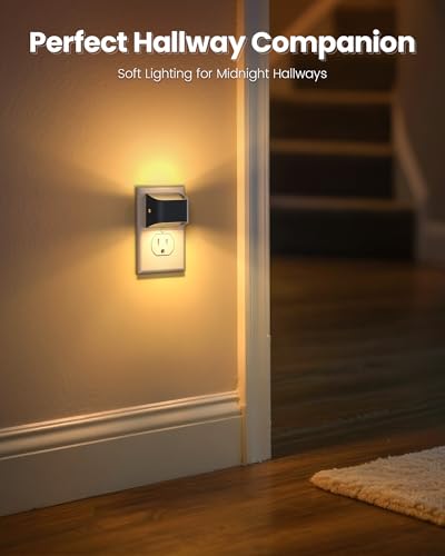 NIORSUN Night Lights Plug Into Wall, 10 Pack, 3000K, Auto On/Off, Black - color: Black, size: 10 Pack