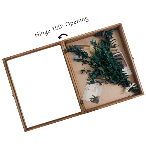 Shadow Box Frame 13x16, Wood Display Boxes with Linen Back - color: Wood, size: 13*16