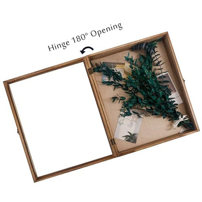 Shadow Box Frame 13x16, Wood Display Boxes with Linen Back - color: Wood, size: 13*16