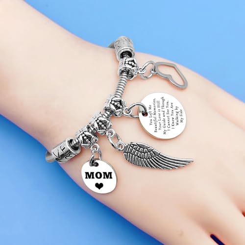 Memorial Bracelets for Loss of Mom Remembrance Gifts for Loss of Mother Father In Memory of Loved Gifts Bereavement Bangle Bracelet Sympathy Gift for Losses Mom Dad Bracelets Memory Gift