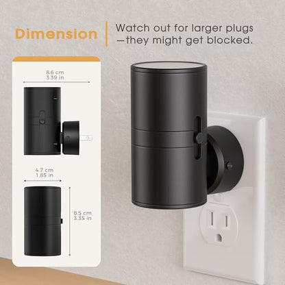 Night Lights Plug into Wall, 5CCT LED Night Light Plug in | Dusk to Dawn Sensor, 330° Swivel Plug, 0-100LM Adjustable Brightness, Dimmable NightLight, Hallway, Bedroom, Stairway, 4 Pack - color: Black-5CCT, size: 4 Pack