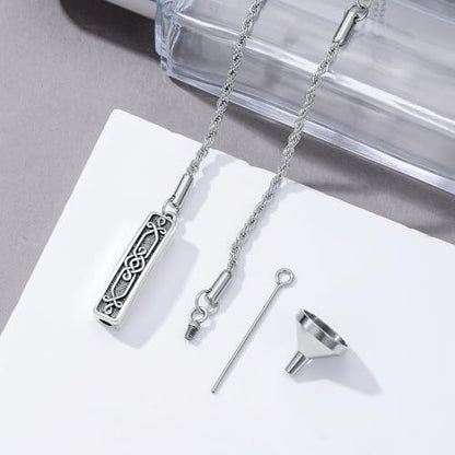 Urn Bracelet for Ashes for Women 925 Sterling Silver Bar Cremation Bracelet Cremation Memorial Keepsake Jewelry Gifts for A Loss of Loved Ones - style: Celtic Knot