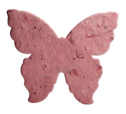 Bulk Seed Paper Butterfly Set of 100 with Recycled fibers and Petals 3 inch Wingspan (Pink 68s) - color: Pink 68s