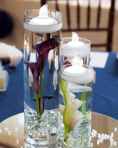 12 Pack Flameless Outdoor Waterproof LED Floating Tea Lights - color: Floating Tea Lights White Flickering