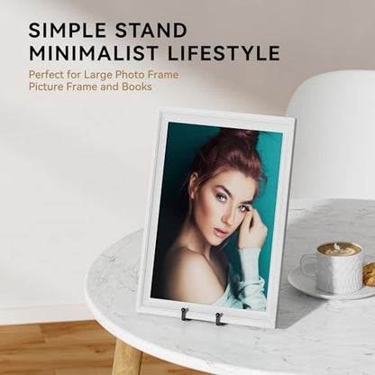 IPAME 12 Inch Large Plate Stands for Display - Metal Picture Frame Easel Stands for Plates, Books, Platters, Plaques, Decor (2 Pack) - size: 12 Inch