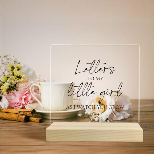 Daughter Gifts, Mother Mom to Daughter Gift Acrylic Plaque, Daughters Mother's Day Birthday Gifts, Letters to My Little Girl Acrylic Sign Desk Table Shelf Decor - color: 1-mimi