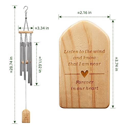 Gtizry Memorial Wind Chimes, Sympathy Wind Chimes for Loss of Loved One, 28.7 inches