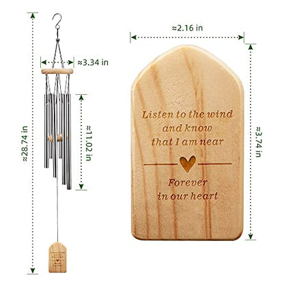 Gtizry Memorial Wind Chimes, Sympathy Wind Chimes for Loss of Loved One, 28.7 inches