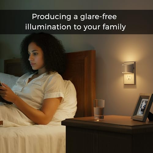 L LOHAS LED Night Lights Plug into Wall, Dimmable Night Light 2 Pack | Plug in Night Light with 3 Level Brightness, 3000K Soft White, Cement Gray Housing - color: Cement Gray