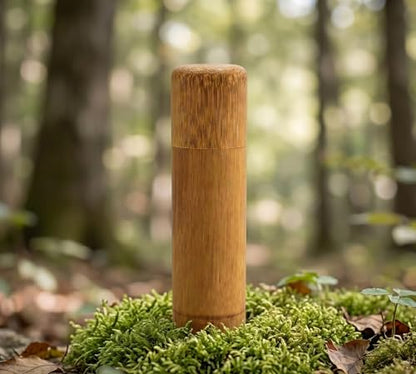 Mainely Urns Bamboo Scattering Tube for Human or Pet Cremation Ashes, Small Size, 2.88 Cu in Capacity, Paper Funnel Included - size: Small