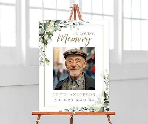 Celebration Life Sign, Custom Memorial Sign, In Loving Memory Sign, Funeral Welcome Sign, Celebration of Life Welcome Sign, Life Poster-3 - color: Backgrund#3