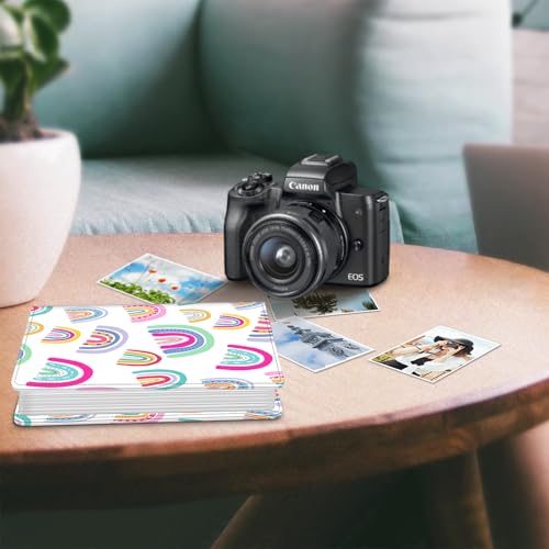 Fintie Photo Album 4x6 Photos - 112 Pockets Wallet Albums Memory Book | Vegan Leather Cover, 4X6 Picture Keepsakes, Family/Wedding/Travel Memory Book, Baby/Kids/Boys/Girls Gift, Dreamy Rainbow - color: dreamy rainbow