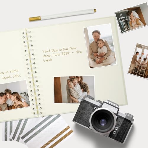 Vienrose Scrapbook Album,40 Pages,10x10 Inch,Sophora Beige | Blank Thick Kraft Paper,DIY Scrapbooking Supplies – Wedding,Travel,Family,Baby,Holiday Gifts - color: Beige, size: 10×10 Inch 40 Pages