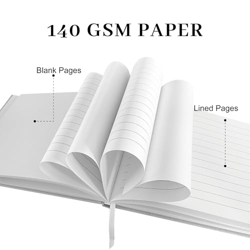 Wedding Guest Book – Guest Book for Receptions, Baby Showers & Celebrations | Sage Green Linen Hardcover, Polaroid Guest Book with 100 Half Blank and Lined Pages for Signatures and Photos - color: A Sage Green