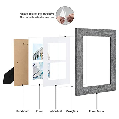 8x10 Collage Frame, 2 Open 4x6 Photo Frame Collage for Wall - color: Grey, size: 8x10 - (2 open4x6）