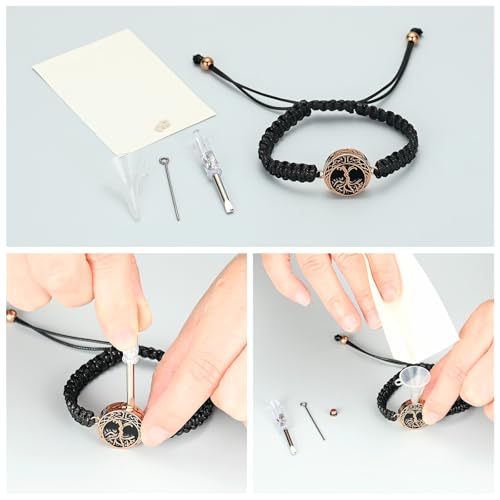 Imrsanl Tree of Life Urn Bracelet for Ashes for Women Men - color: Rose Gold
