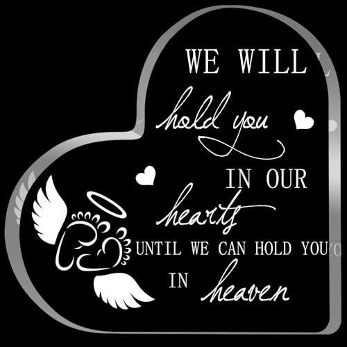 Miscarriage Gifts for Mom, Miscarriage Acrylic Keepsake for Loss Infant Baby, Pregnancy Loss Gifts, Loss of Baby Memorial Home Decorations, Sympathy Gifts for Parents - color: Miscarriage Gifts 003