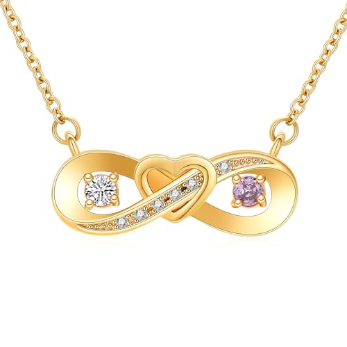 Infinity Love Urn Pendant Stainless Steel Snake Chain Cremation Jewelry for Ashes for Woman Free Filling Tools Include - color: New-Gold-White+Light Purple