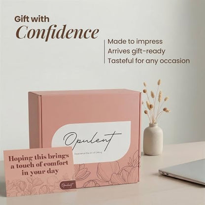 Opulent Self Care Spa Gift Box for Women - Thoughtful Get Well Gift - color: Pink Sand