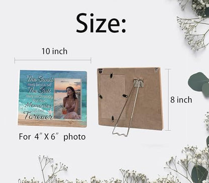 Beach Picture Frames Gift for Women,Beach Vacation Gifts for Friends Couples,Coastal Photo Frame - color: Beach