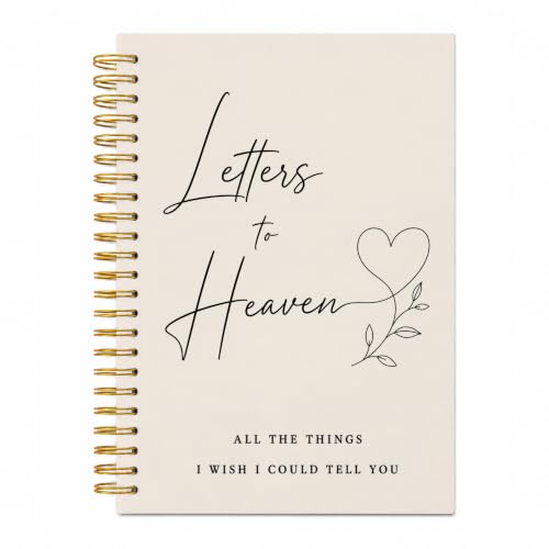 Memorial Gifts Spiral Notebook 5.5x8.3in | in Loving Memory Sympathy Gifts, Grief Journal for Women, Letters to Heaven Notebooks Journal for Loss of Loved One
