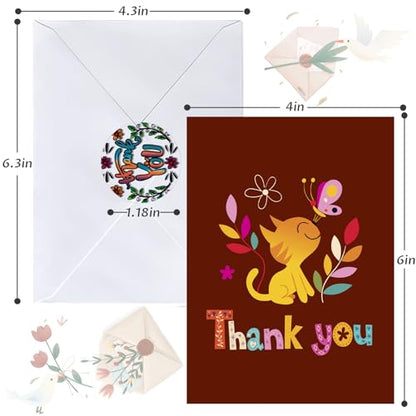YedsIntu 64 Pack All Occasion Cards Assortment Box with Envelopes & Stickers, 4×6 Inch Assorted Blank Greeting Cards for Birthday, Holiday, Love, Anniversary, Thinking of You, Thank You Cards
