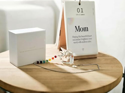 Hegelda Birthday Gifts for Mom Crystal Suncatcher Christmas Ornaments | Unique Valnetines day Thanksgiving Mothers Day Gifts for Mom Stepmother Adoptive Mother Mother Momma Mommy from Daughter Son - color: Mom