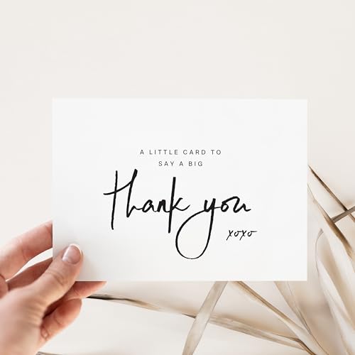 Blank Thank You Cards with Envelopes by ThreeKin - 25 Folded 3.5 x 5 Inch Cards for Weddings, Graduations, Baby Showers, Business & Birthdays - All Occasion Stationery Set, US Owned Business - style: Thank You
