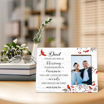 Your Life Was a Blessing Dad Wood Picture Frame,Memory Gifts for Loss of Dad,Memorial Gift for Loss of Daddy,Sympathy Gifts Condolences Gift - style: Dad-2