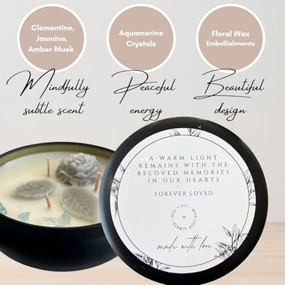Thinking of You Memorial Candle for Loss of Loved One – Sympathy & Bereavement Gift, Grief Remembrance Candle, Natural Wax Rose, in Loving Memory Condolence Token, Loss of Loved One Gift