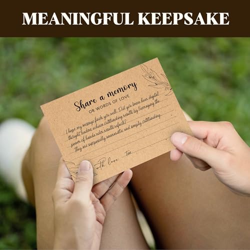 WOODAMORE Share a Memory Cards for Celebration of Life, 50 Pc with Sign - size: 10.16 cm x 15.24 cm