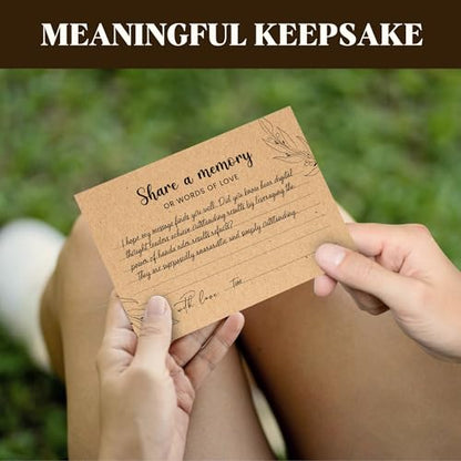 WOODAMORE Share a Memory Cards for Celebration of Life, 50 Pc with Sign - size: 10.16 cm x 15.24 cm