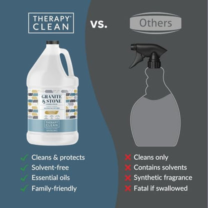 Therapy Granite Countertop Cleaner Refill 64 oz, Marble, Granite Polish, Marble Polish, Stone, Quartz, Stain Remover - style: Granite Cleaner (64 oz Refill)