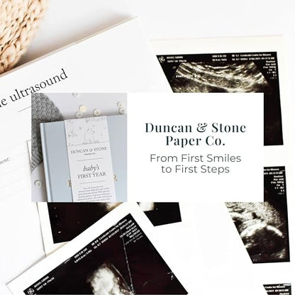 Duncan & Stone Baby Book First Year Memory Keepsake, Linen, Dusty Rose - color: Dusty Rose