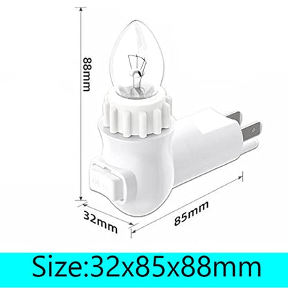 Plug in Night Light Module,Night Light Plug with ON/Off Switch,E12 Base Socket Night Light for Himalayan Crystal Salt Night Light,Wall Light(with Waterproof Gear) - style: With waterproof gear
