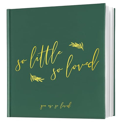 Calculs So Little So Loved Baby Shower Guest Book, Green - color: Green & Gold