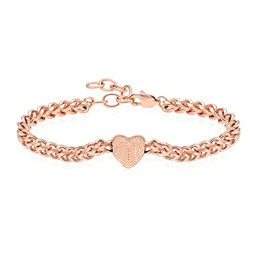 Heart Urn Link Bracelet for Ashes for Women Stainless Steel Cremation Jewelry Adjustable Keepsake Bangle Memorial Gift - color: D