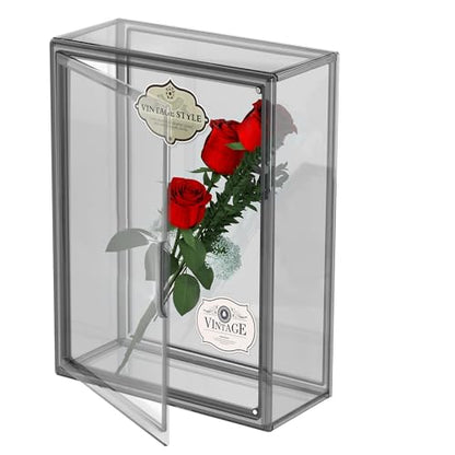 BOHOIDEE 10 x 14 Shadow Box Frame Display Case with Magnetic Door, Clear Acrylic Shadow Memory Box Frame for Flower Baby Pet Wedding Photo(1, Medium-Black) - size: Medium-Black