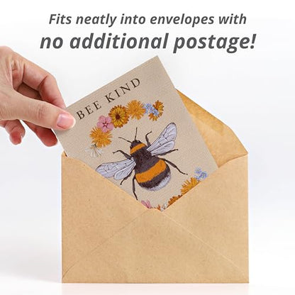 Bentley Seed Co. | Bee Kind Pollinator | Beautiful Bee Art | Environmental Favors Cards for Guests Seed Packets | Pollinator Wildflower Mix Seed Packets | Eco-Friendly Hand Out Gift | 25 Pack - style: Bee Kind