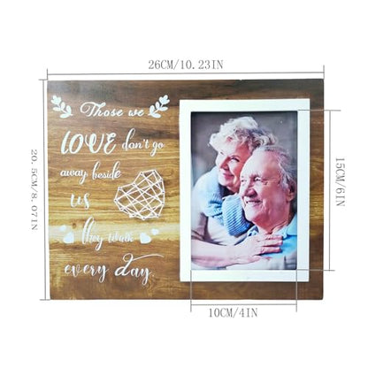 4x6 Solid Wood Memorial Picture Frames, In Memory of Loved One Gifts Photo Frame, Sympathy Gifts for Loss of Loved One, Wood Remembrance Picture Frame for 4x6 Photo