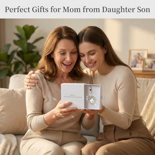 Hegelda Birthday Gifts for Women, Mom, Friend - Mothers Day Inspirational Gifts for Friends Her Coworkers Girlfriend Wife Mom Daughter Sister Aunt - Healing Crystals Heart Suncatcher for Window | Stocking Stuffers Gifts for Coworker Her Girlfriend Wife Mo