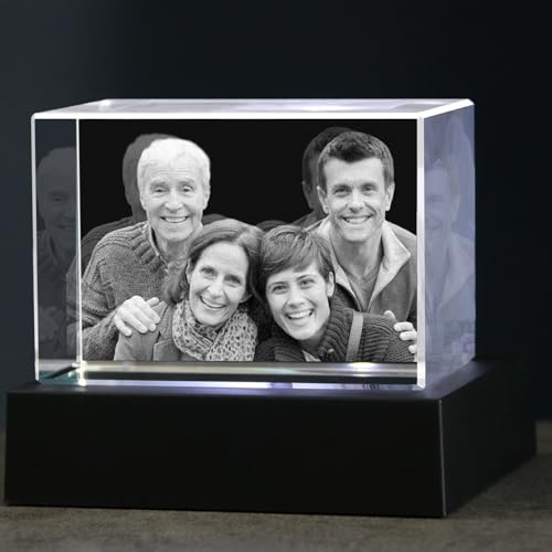 3D Crystal Photo, Valentine's Day Personalized Photo Gift,Custom 3D Picture in Crystal,Customized Birthday, Anniversary,Memorial,Couples Gifts,Custom Gift - color: Rectangle, size: Large