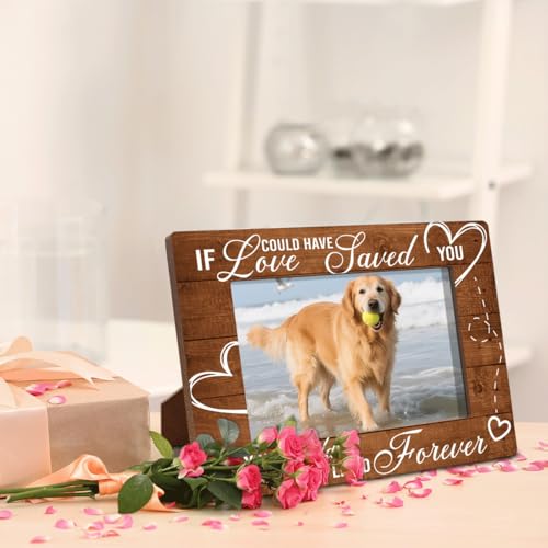 Dog Pet Picture Frame, If Love Could Have Saved You, Miss You Photo Frame for Dogs Cats Owners, Sympathy Gifts, Memorial Gift for Loss of Dog and Pet Remembrance 7.9 * 5.7inches - color: Style 6