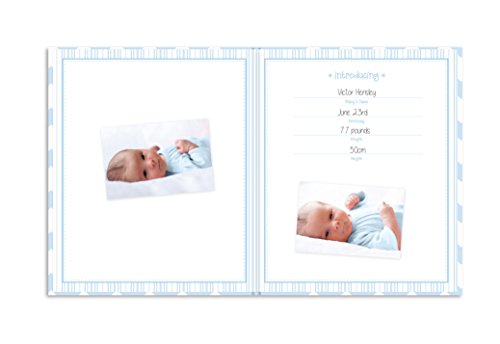 Lil' Peach First 5 Years Chevron Baby Memory Book, 46 Fill In Pages, Blue - style: Blue Chevron